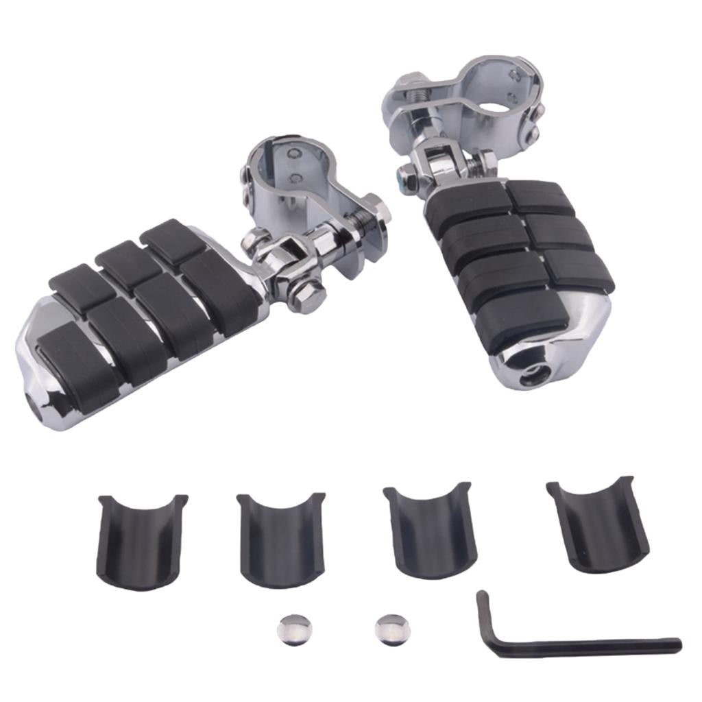 Foot Pegs with Mounting Parts Clamps Foot Rests Adjustable for Harley