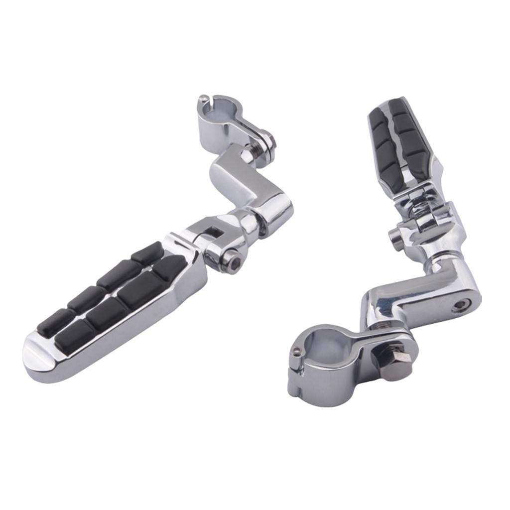 2 pcs Alloy Aluminum Motorcycles Racing Bike Foot Pegs Footrests Rear Set Rest Pedals Highway Pegs Black for Yamaha Roadstar xv1700
