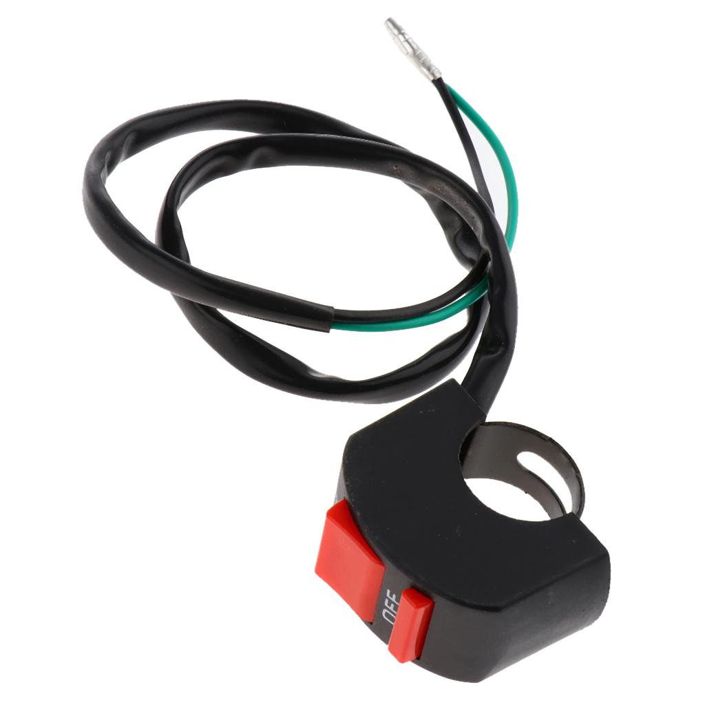2pcs 125W LED Headlight Motorcycle Driving Fog Spot Bulb Light & Switch