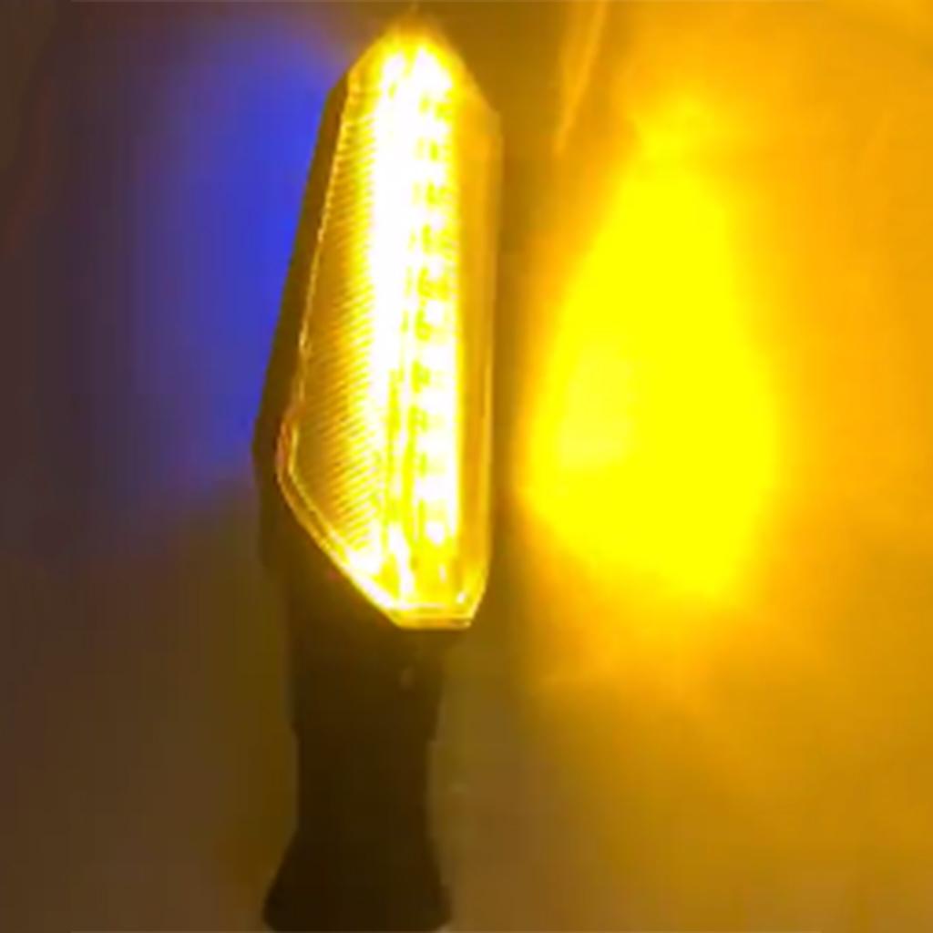 1 Pair Flowing Motorbike LED Turn Signal Lights Turning Indicators Yellow
