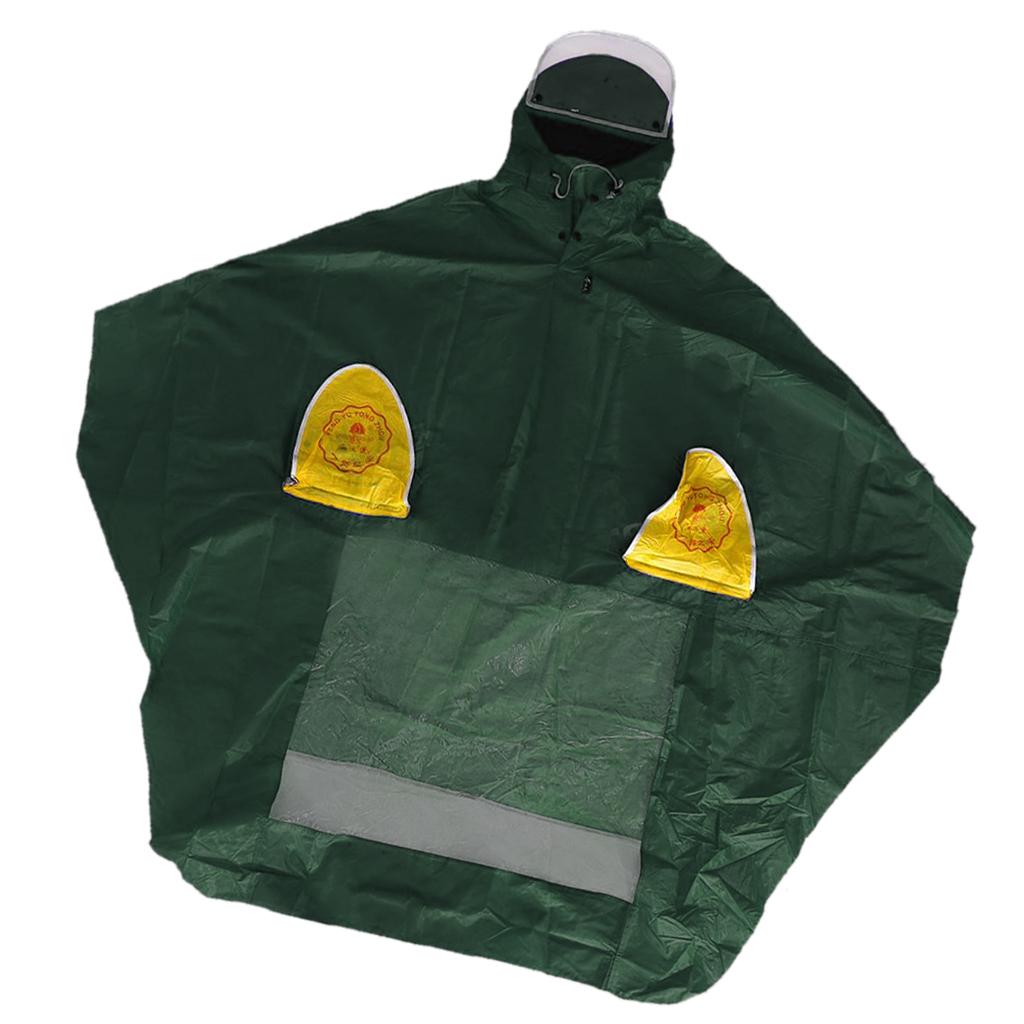 Men Women Raincoat Double Hat Rain Poncho Oxford Cape Anti-rain Big Thick Breathable Raincoat