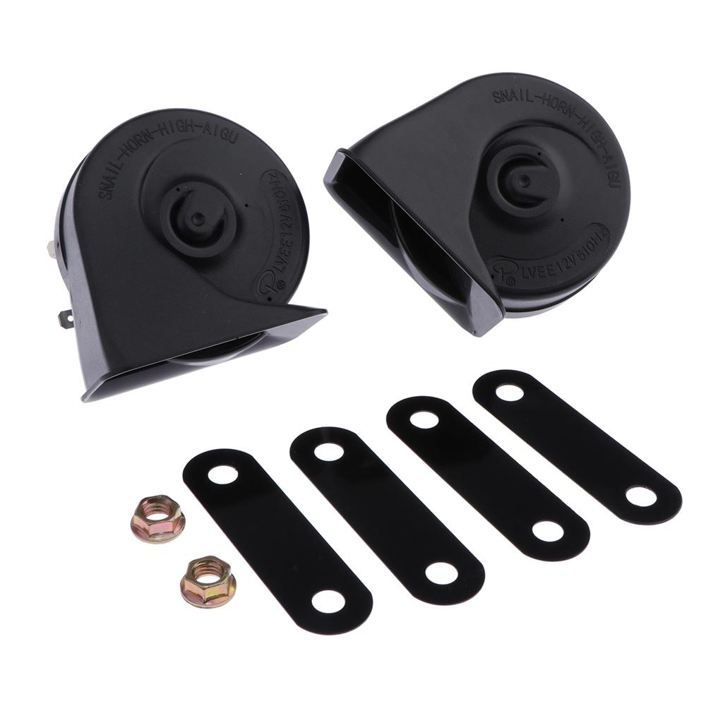 2x 12V Snail Air Horn Siren Loud Horn Speakers for Motorcycles Scooter