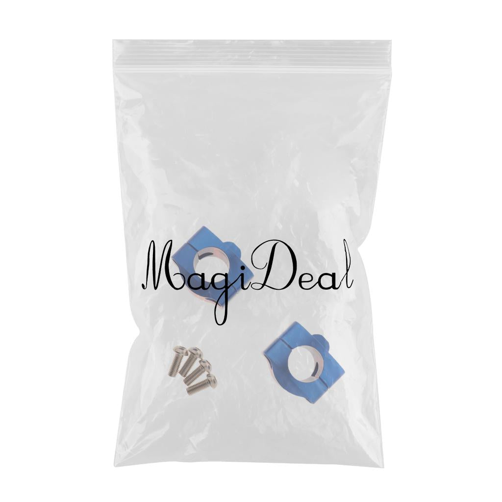 Handle Bar Clamp Adapter Risers Taper Fit for Motorcycle Blue