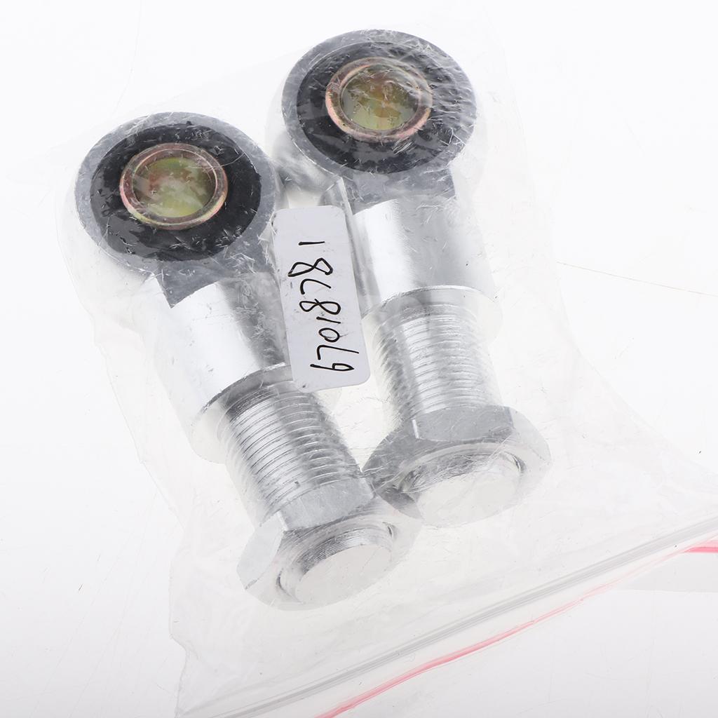 2Pcs Eye Adapters for Motorcycle Scooter Shock Absorber - Silver 10mm