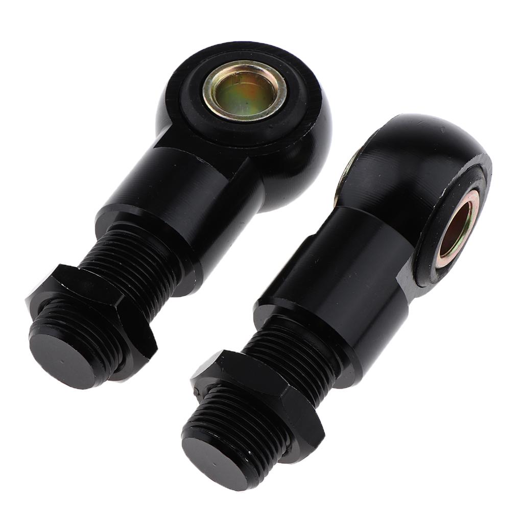 2Pcs Eye Adapters for Motorcycle Scooter Shock Absorber - Black 10mm