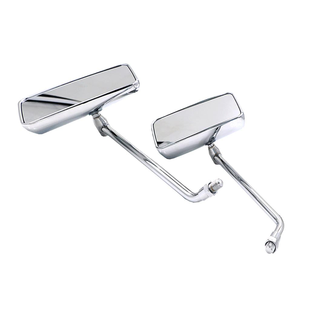 Side Rear View Race Mirrors for Motorcycle Motorbike Scooter ATV Silver