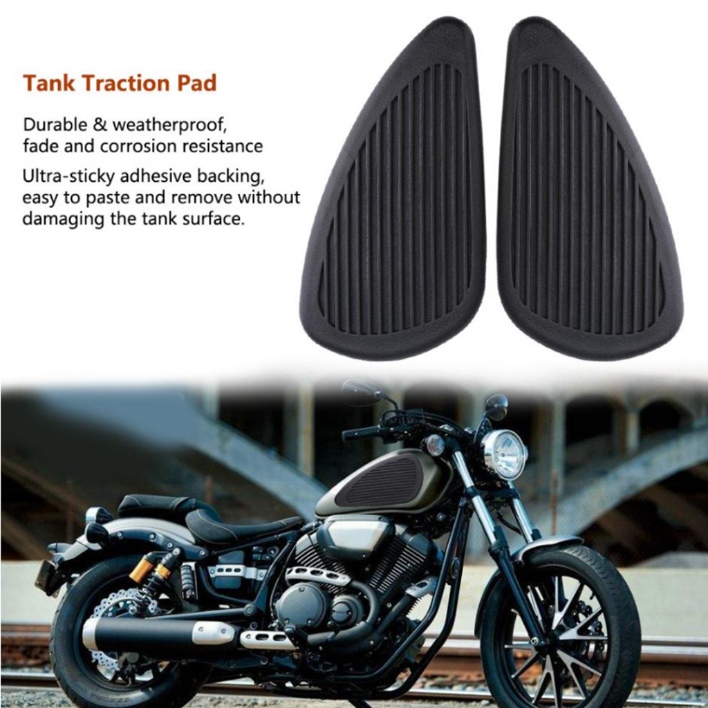 Anti- Slip Side Tank Traction Knee Grip Protectors Gas Tank Stickers  Brown