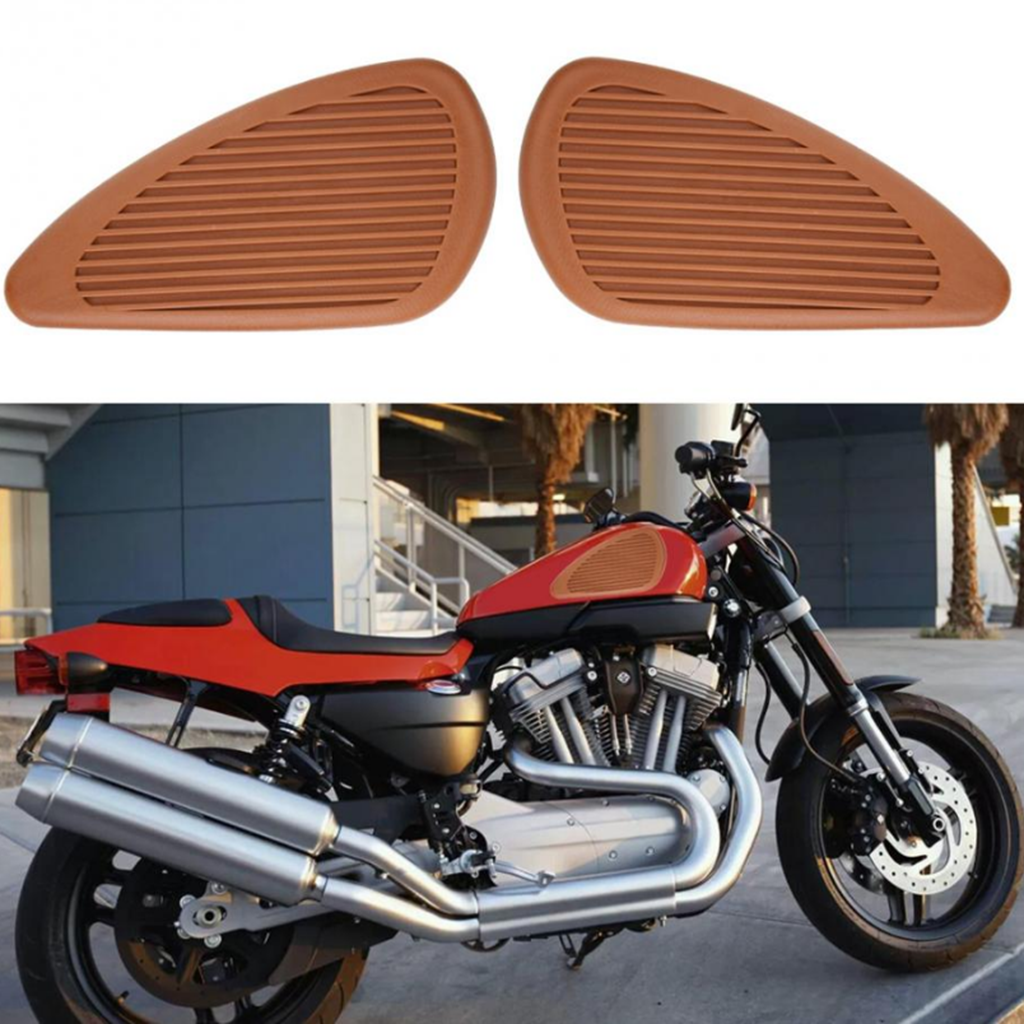 Anti- Slip Side Tank Traction Knee Grip Protectors Gas Tank Stickers  Black