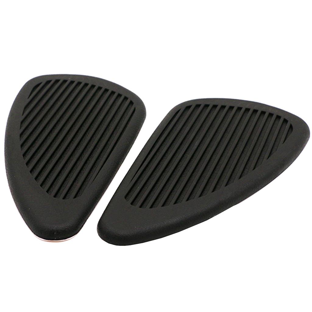 Anti- Slip Side Tank Traction Knee Grip Protectors Gas Tank Stickers  Black