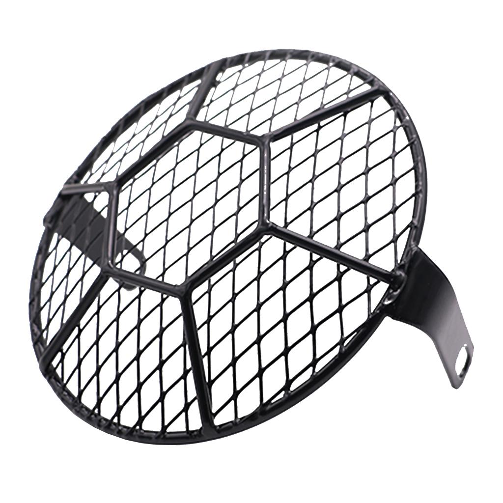 Retro Motorcycle Front Headlight Head Light Shield Grill Mesh Grille Net Cover Guard Protector for Honda CG125