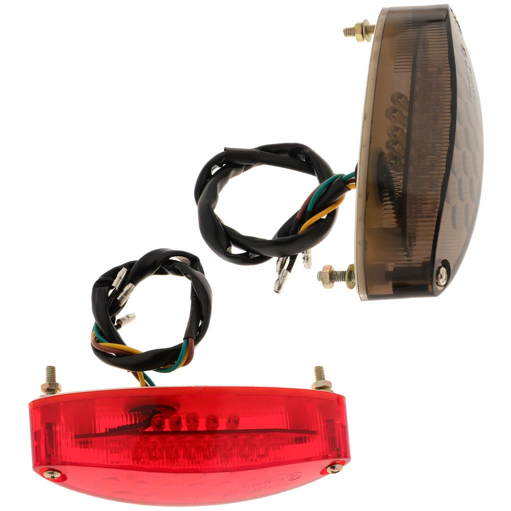 Universal Motorcycle Light LED Tail Turn Signal Brake Light Brown