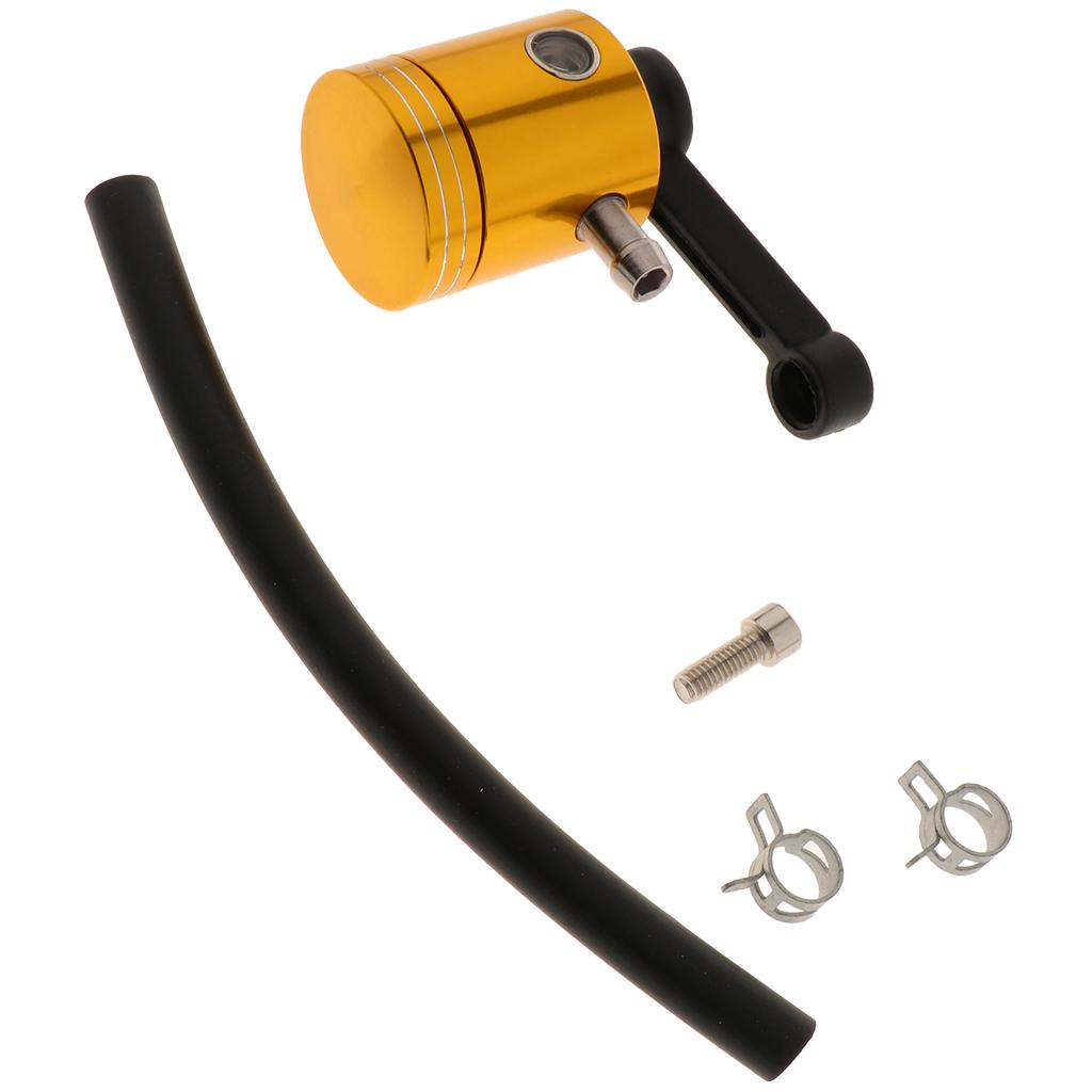 Motorcycle Brake Master Cylinder Fluid Reservoir Clutch Tank Oil Cup Golden