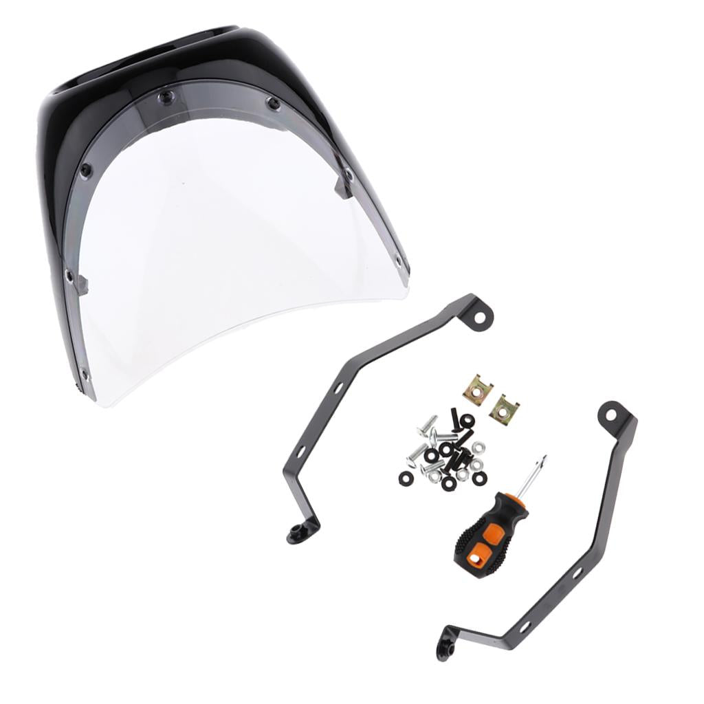 7" Motorcycle Headlight Fairing Screen Shield Cover for Cafe Racer Type 3
