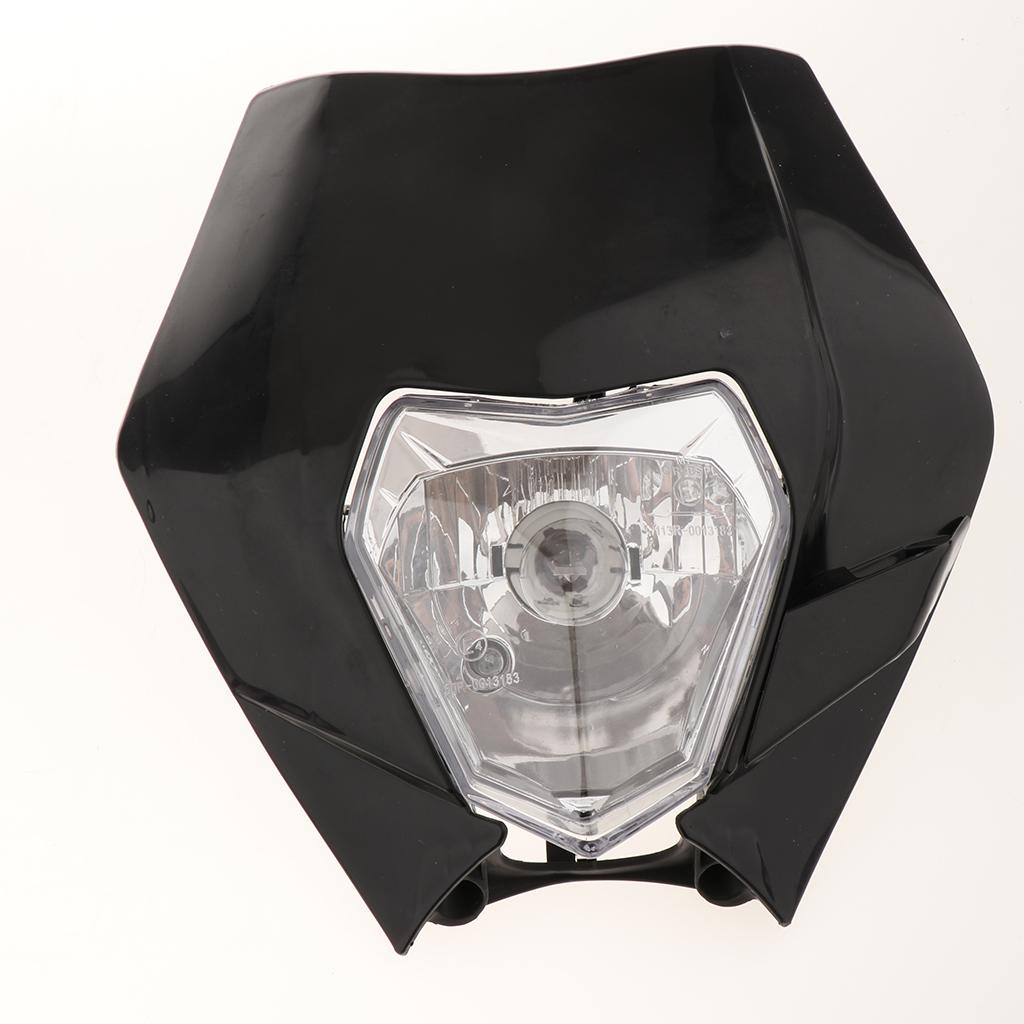  Motorcycle Dual Sport Headlight 12V 35W Head Light for KTM 13-15 Black
