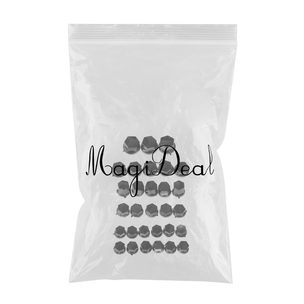 30 Pieces Motorcycle Screw Nut Bolt Cap Cover Decoration for Yamaha  Black