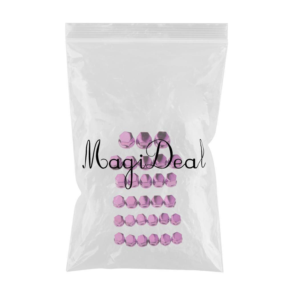 30 Pieces Motorcycle Screw Nut Bolt Cap Cover Decoration for Yamaha  Purple