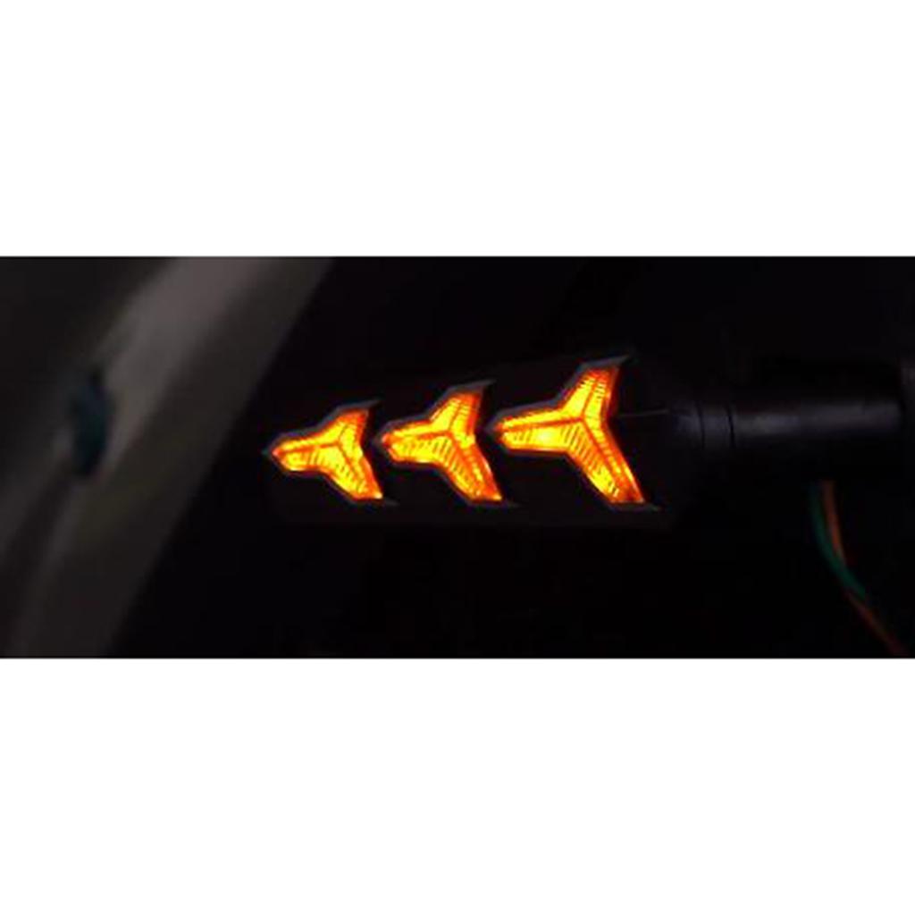 1 Pair Motorcycle LED Turn Signal Light Indicators Flashing Lights