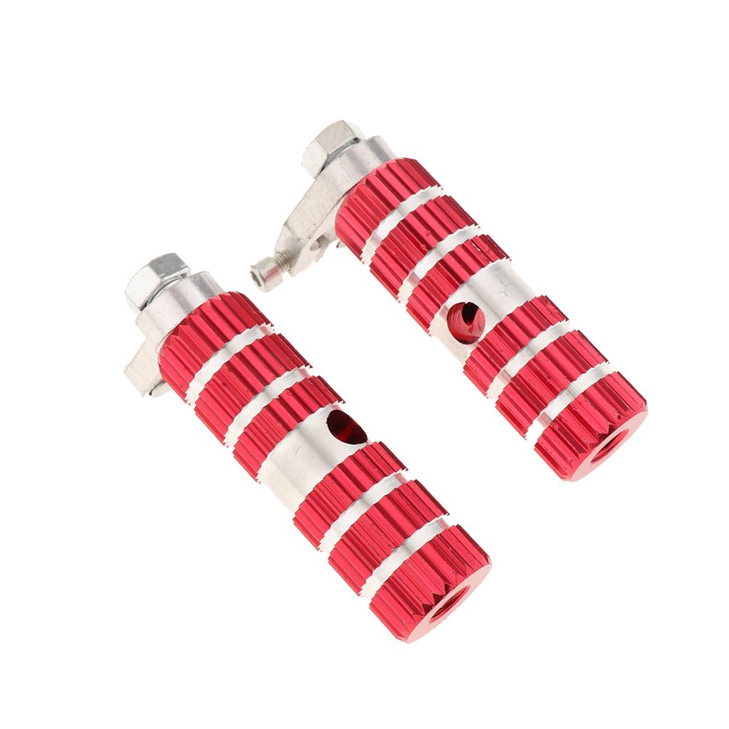 Red+Warm White Folding Footpedals for 47cc 49cc Mini Pocket Bike
