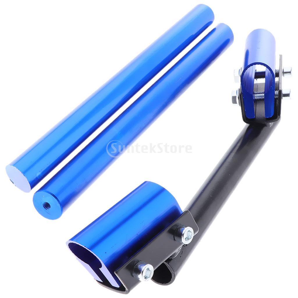 CNC Motorbike Handlebars Adjustable Clip On Fork Cafe Racer Blue