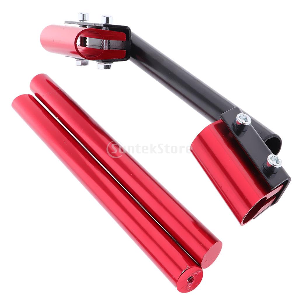 CNC Motorbike Handlebars Adjustable Clip On Fork Cafe Racer Red