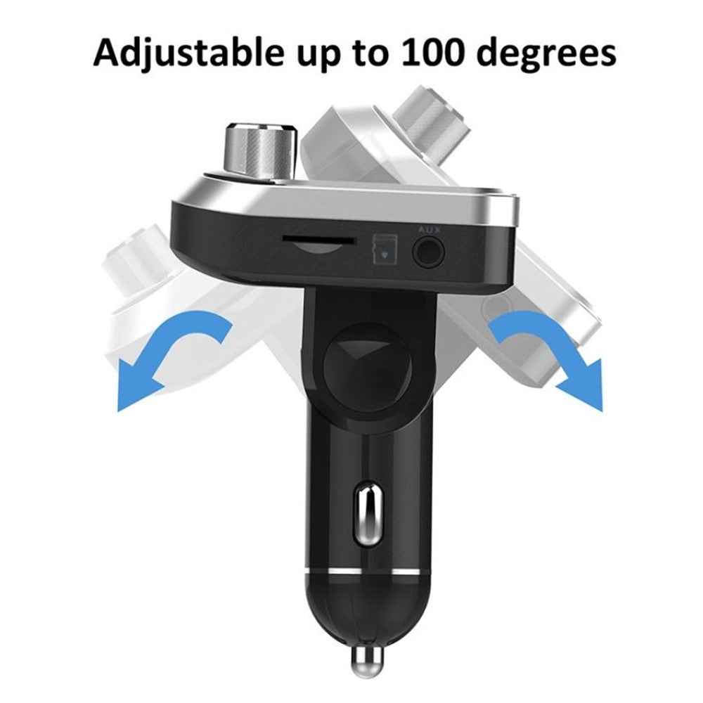 BC32 LCD Bluetooth-compatible MP3 Player Dual USB Car Charger FM Transmitter with Remote Control