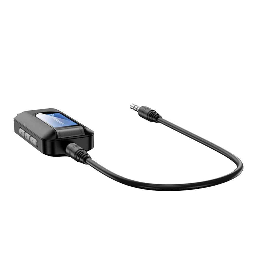 RT11 USB Audio Adapter 2-in-1 Bluetooth-compatible 5.0 Transmitter and Receiver with LCD Display
