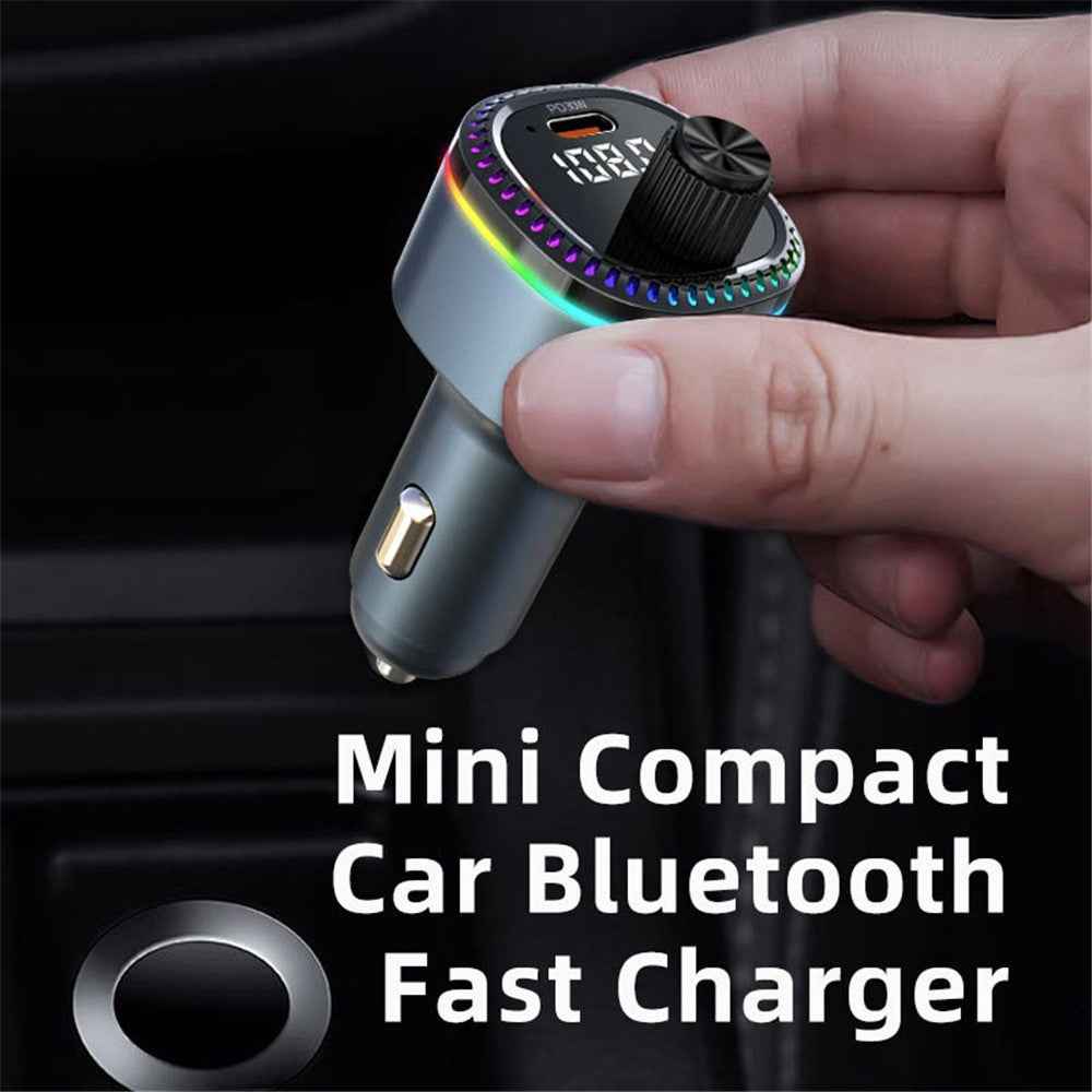 C58 Bluetooth-compatible Adapter FM Transmitter Car MP3 Music Player Type-C + USB Car Charger