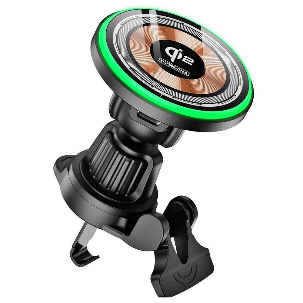 DUZZONA V5 15W Car Magnetic Wireless Charger for iPhone 16-15 Series Air Outlet Phone Charging Holder (Qi2 Certified)