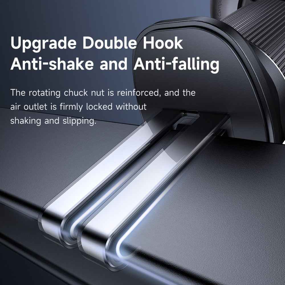 MCDODO CH-3000 Car Air Outlet 15W Magnetic Wireless Car Charger with Built-In Retractable Cable