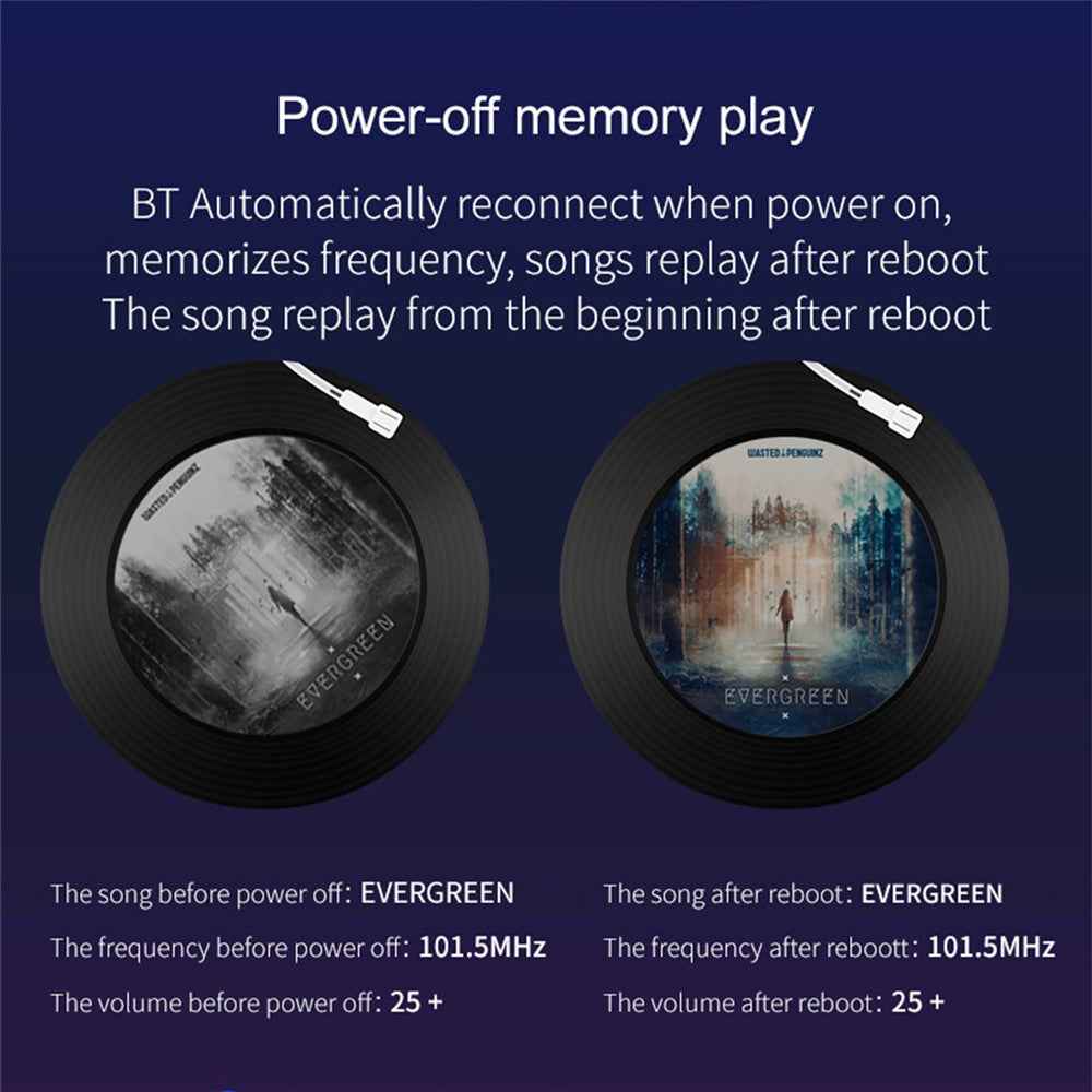 BC52L Car Bluetooth-compatible 5.0 FM Transmitter MP3 Audio Music Adapter Support TF Card/U-disk Dual USB Port Car Charger for Smartphone