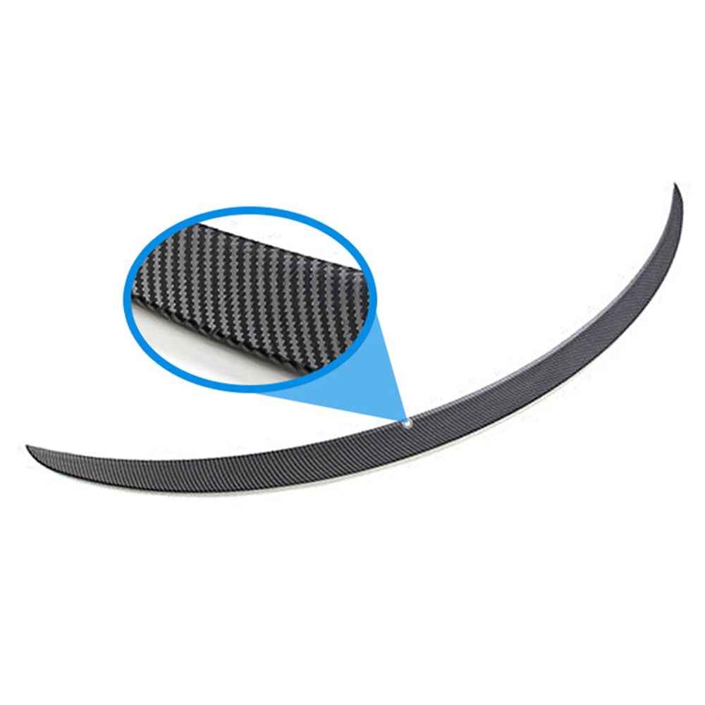 Car Spoiler Wing Decorative Strip Spoiler Non-Punching Car Rear Wing for Tesla Model 3 (17-22) - Matte Carbon Fiber