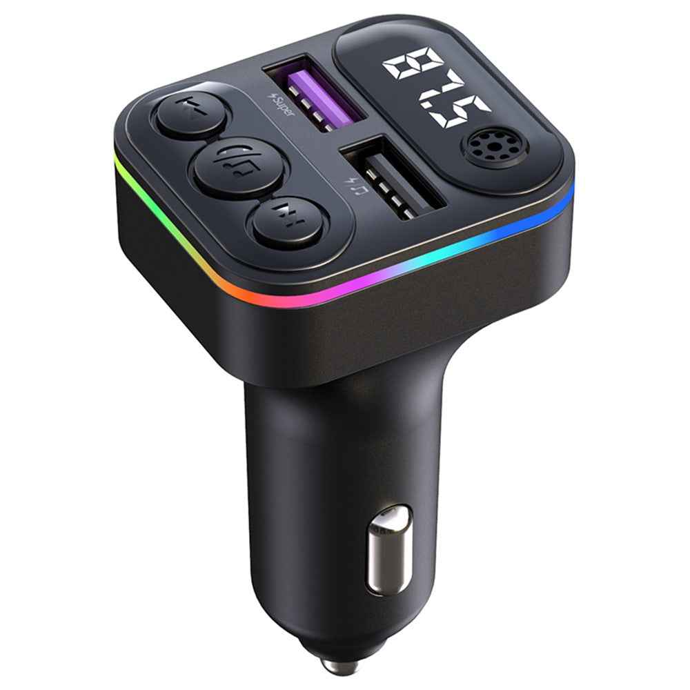 C38 Bluetooth-compatible Car FM Transmitter 2 USB Car Fast Charger Audio MP3 Player