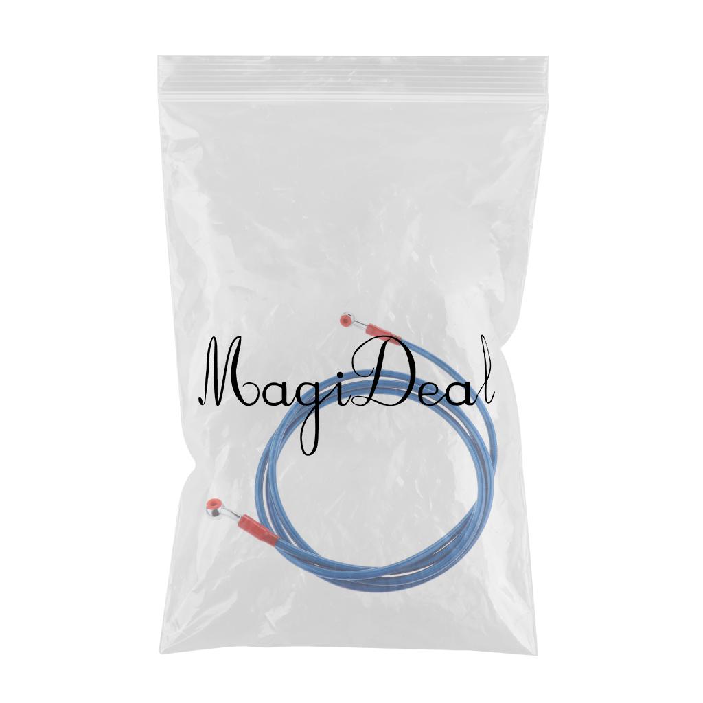 Steel Brake Clutch Oil Hoses Line Pipe Blue for Motorcycle Dirt Bike  230mm