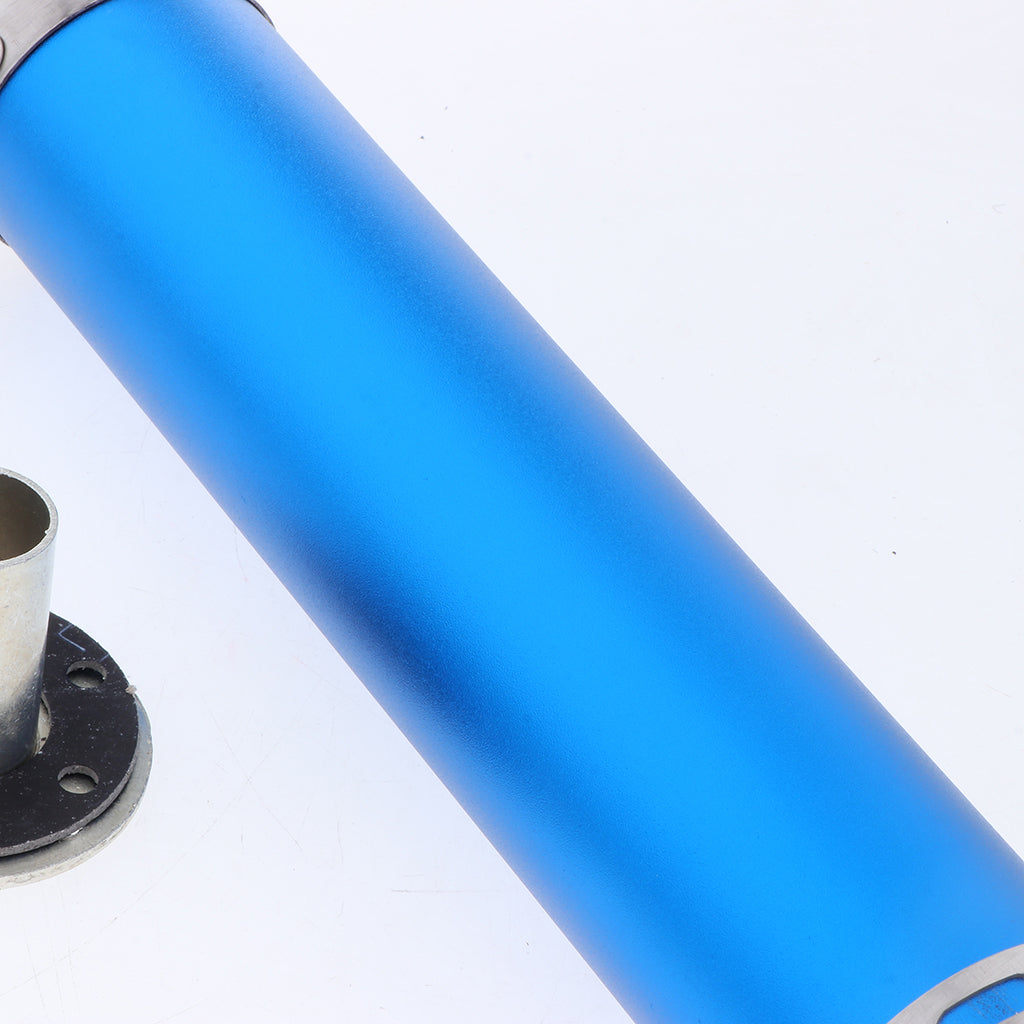 Motorcycle Modified Straight Exhaust Muffler Exhaust Pipe Universal Blue