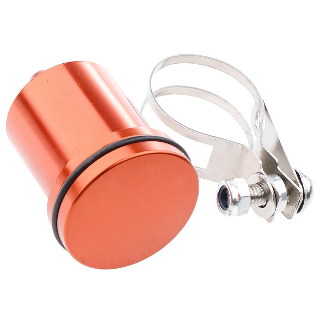 Motorbike Brake Master Cylinder Fluid Reservoir Clutch Tank Oil Cup Orange