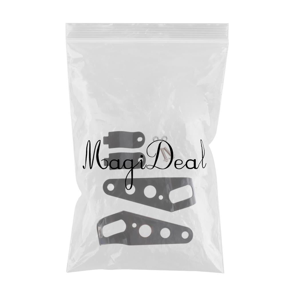 Aluminum Alloy Fork Ear Headlight Side Mount Clamp Brackets for Motorbike Chopper Bobber Café Racer (BLACK)
