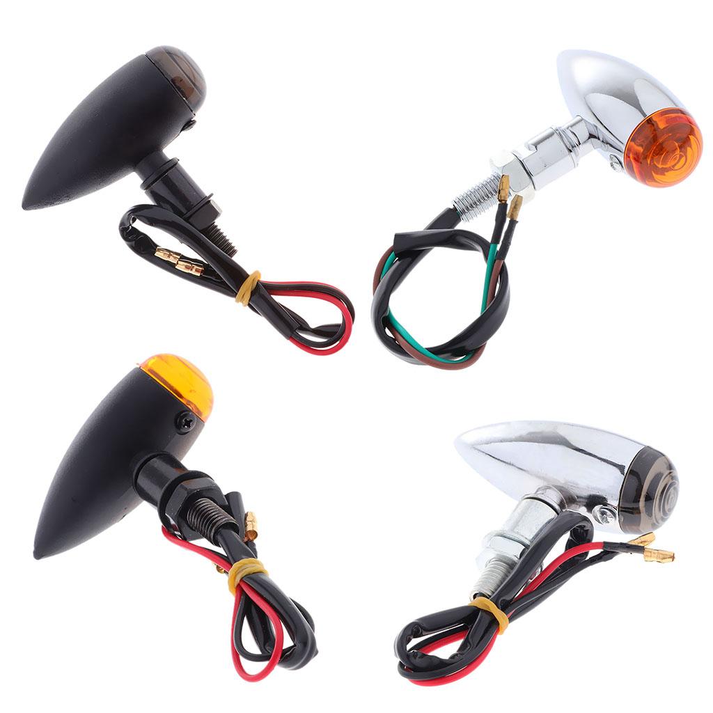 Motorcycle Aluminum Alloy Turn Signal Light Indicator Smoke Hood Black+Black