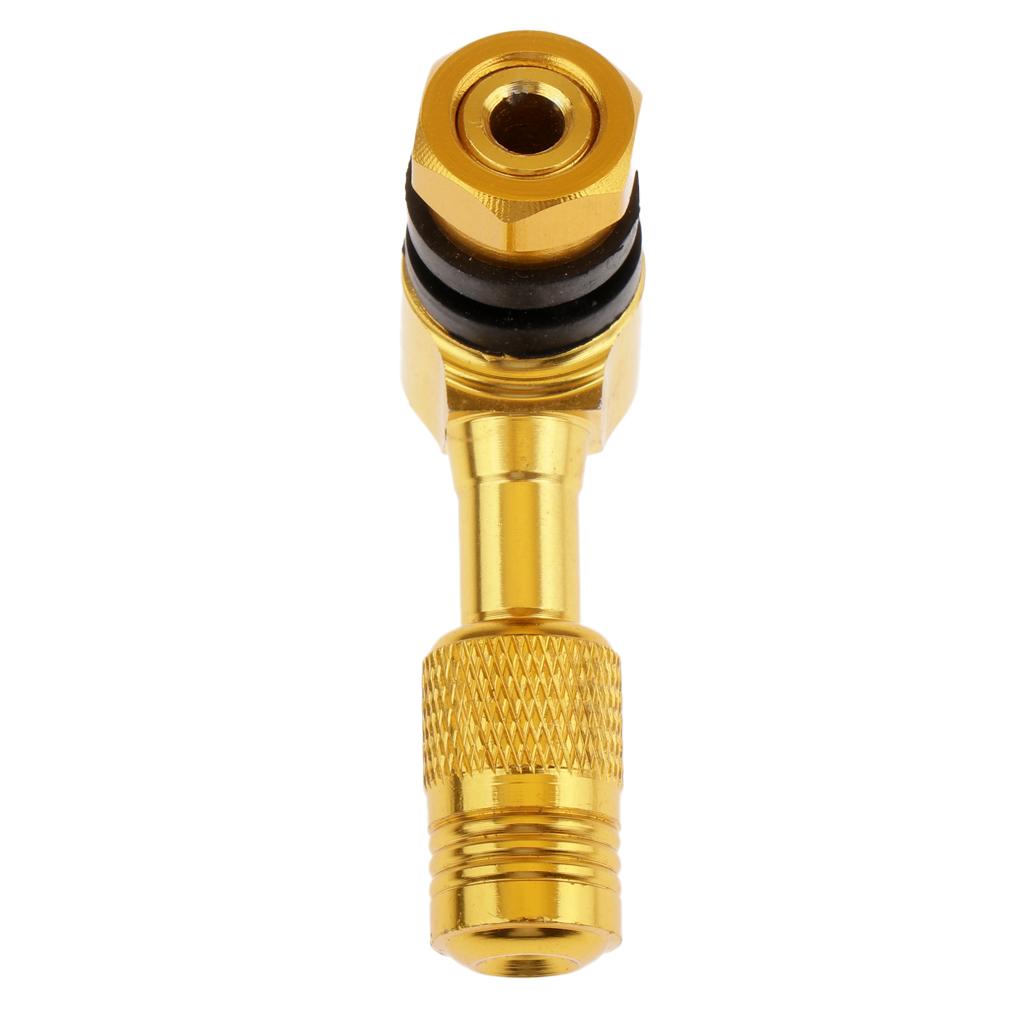 Motorcycle CNC Alloy Tire Valve Stem Rim Lock Nut Cap Spacer Kit Golden