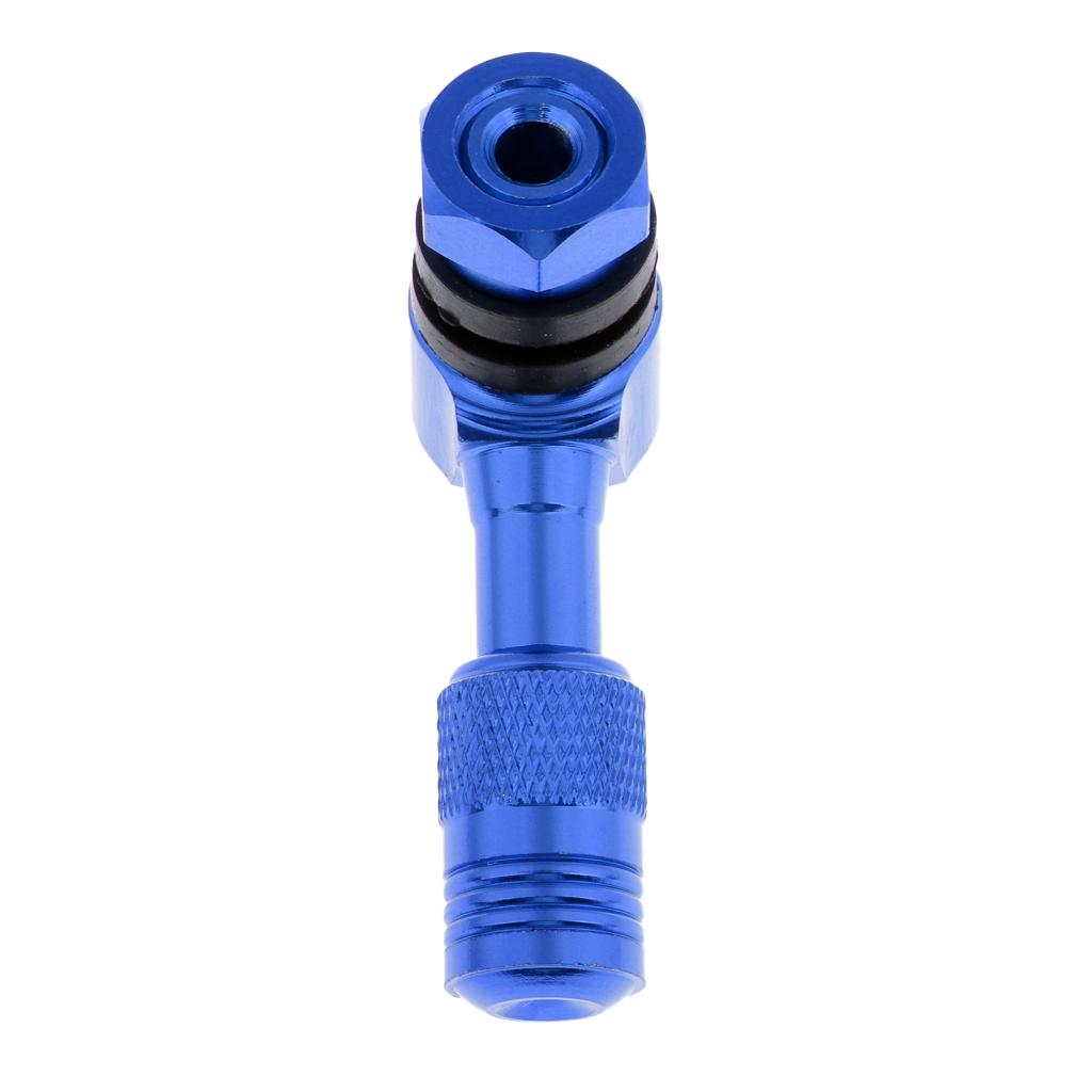 Motorcycle CNC Alloy Tire Valve Stem Rim Lock Nut Cap Spacer Kit Blue