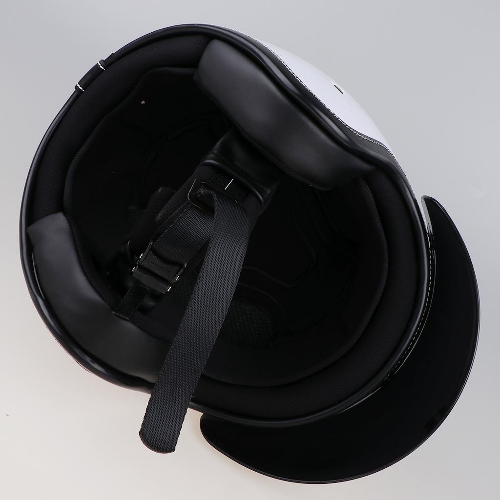 Motorcycle Helmet for Sun Visor and Quick Release Buckle L Bright White