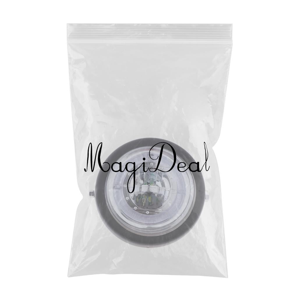 5.2inch LED Headlight /Halogen H4 Bulb Head Lamp/Halo Blinker Turn Signal Headlight for Harley and all Motorcycles  (Black)