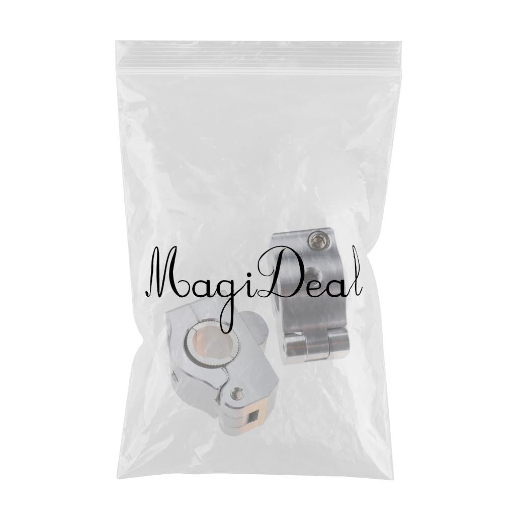 22-28mm Universal Motorcycle Handlebar Fat Bar Riser Mount Clamp Silver