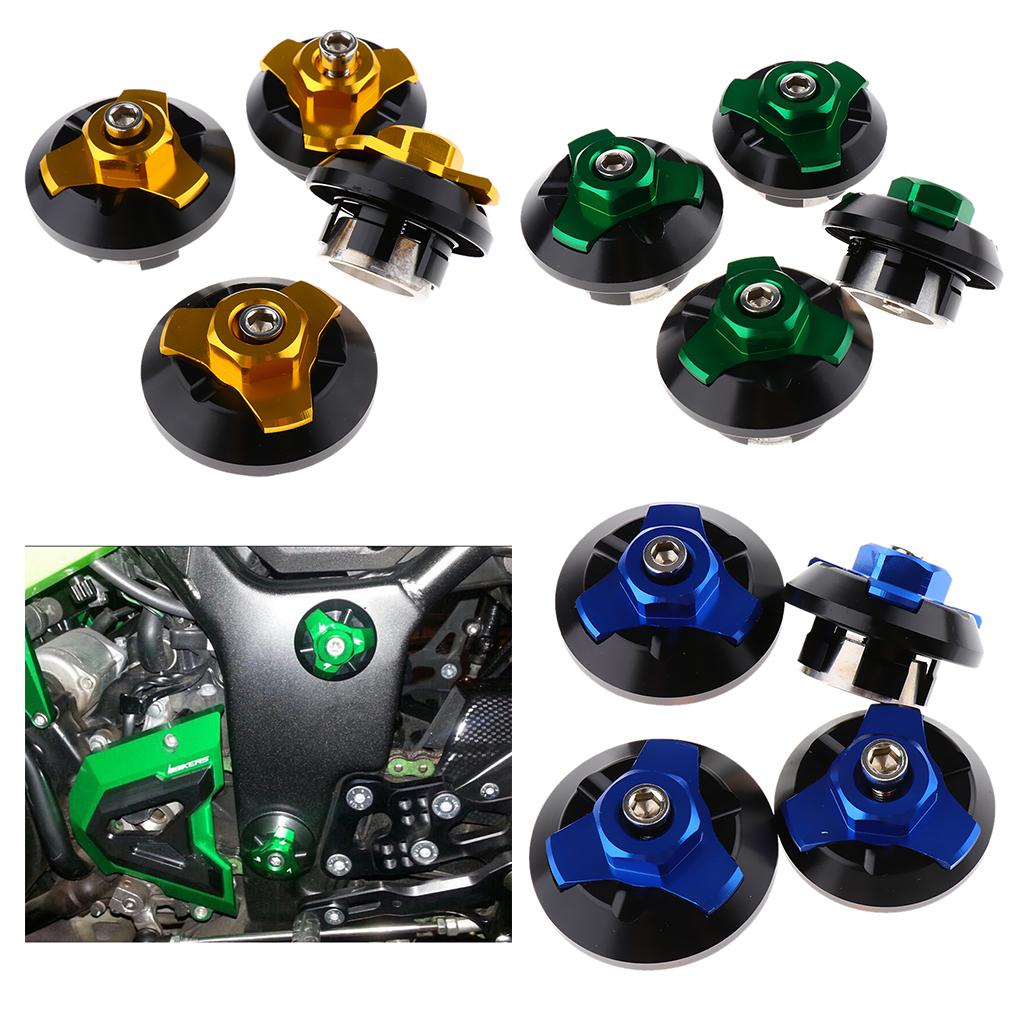 Motorcycle Frame Fairing Bolt Hole Cap Cover Plug for Kawasaki NINJA250/Z250 Blue