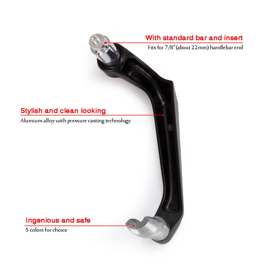 Universal 17cm Motorcycle Brake Clutch Lever Guard Protectors Silver