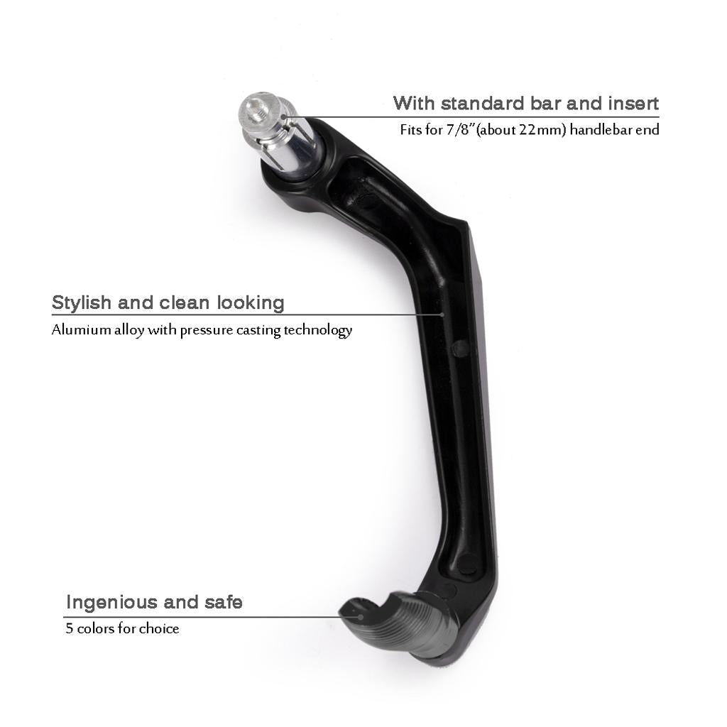 Universal 17cm Motorcycle Brake Clutch Lever Guard Protectors Black