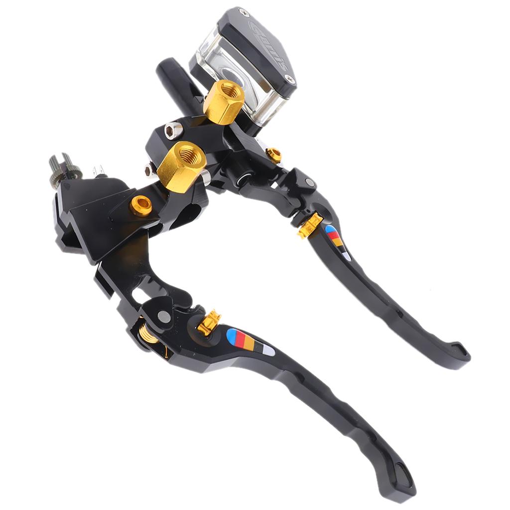 Foldable Motorcycle Brake Clutch Levers  Black