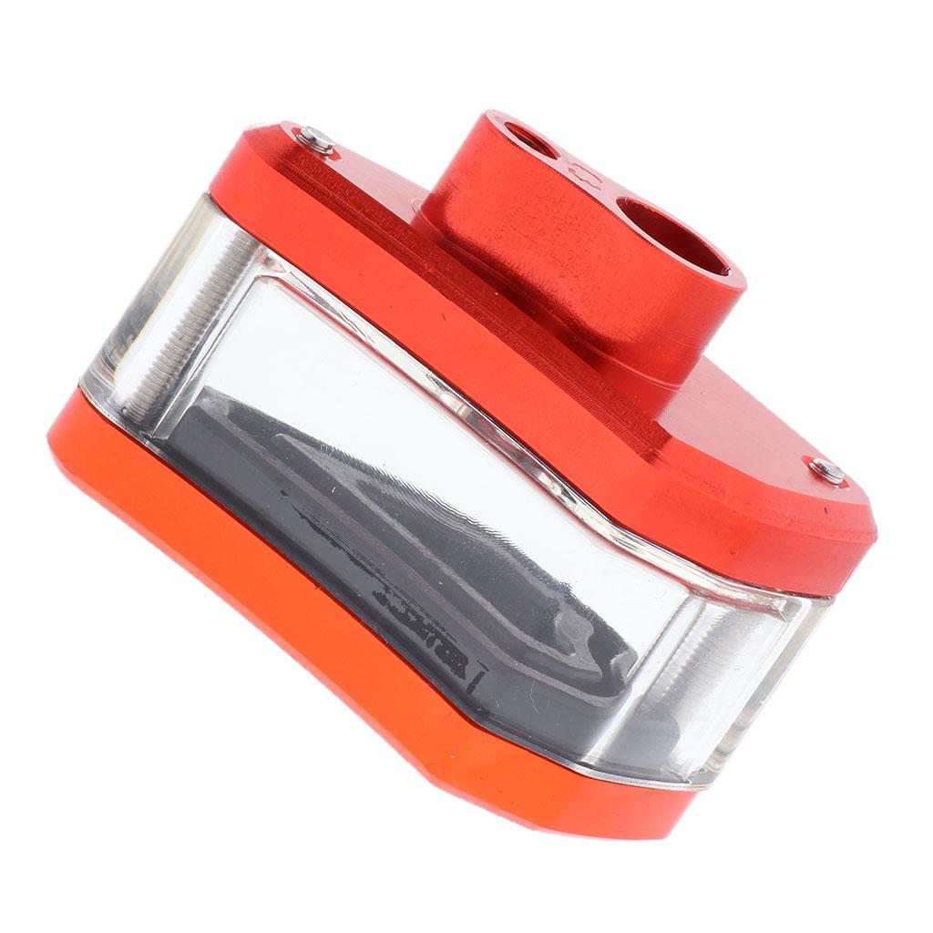 Universal Motorcycle Brake Clutch Pump Oil Fluid Tank Reservoir Cup Orange