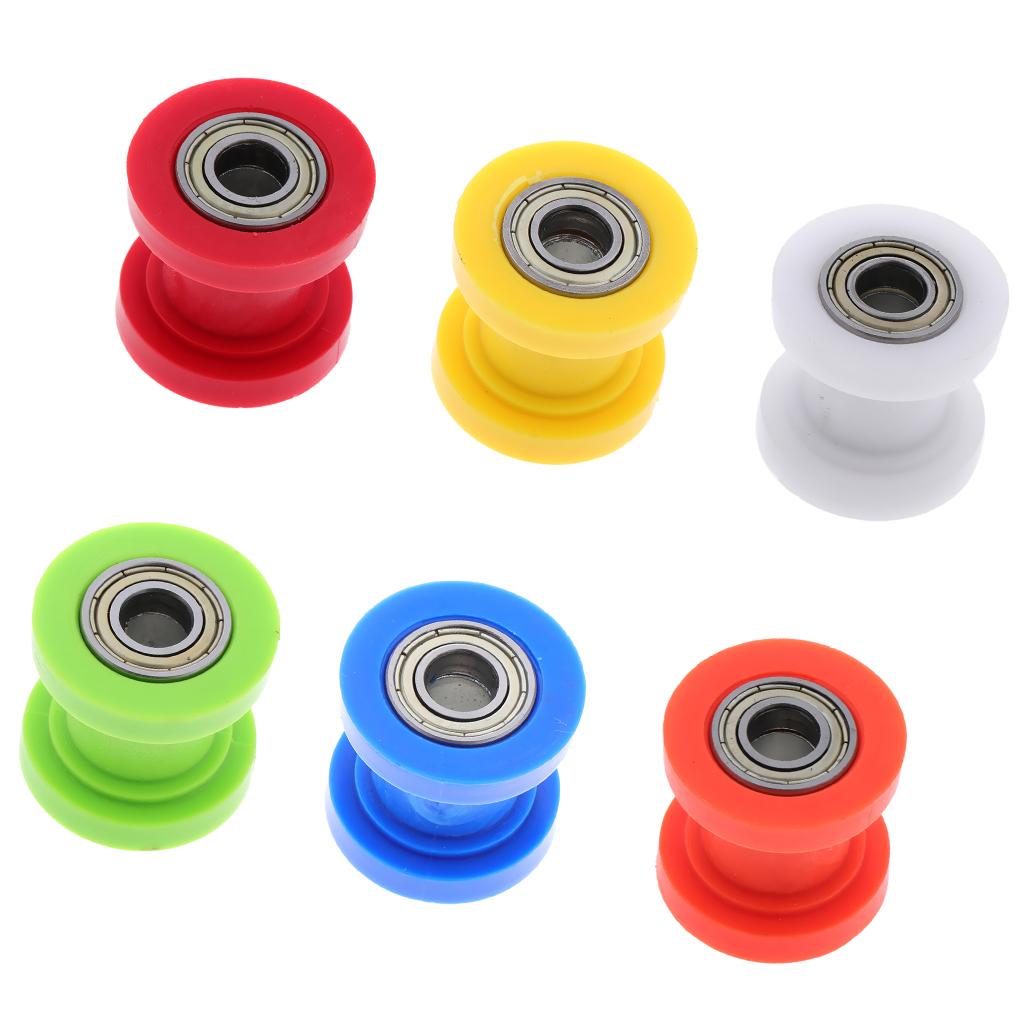 2xMotorcycle 10mm Chain Roller Pulley Tensioner Wheel Guide for Cars Red