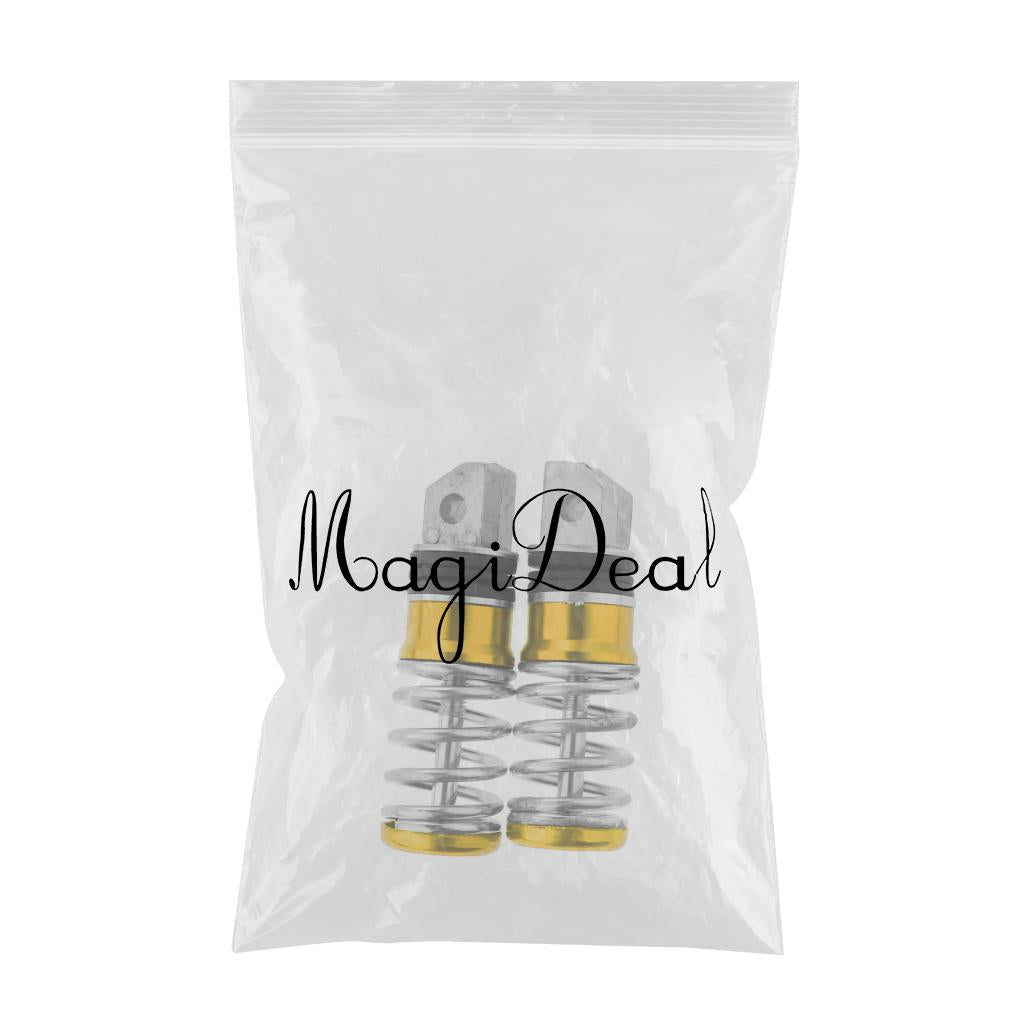 Pair Motorcycle Aluminum Rear Spring Footrest Pegs Pedal 105x30mm Yellow