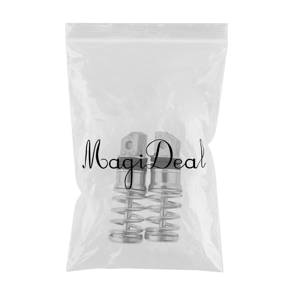 Pair Motorcycle Aluminum Rear Spring Footrest Pegs Pedal 105x30mm Silver